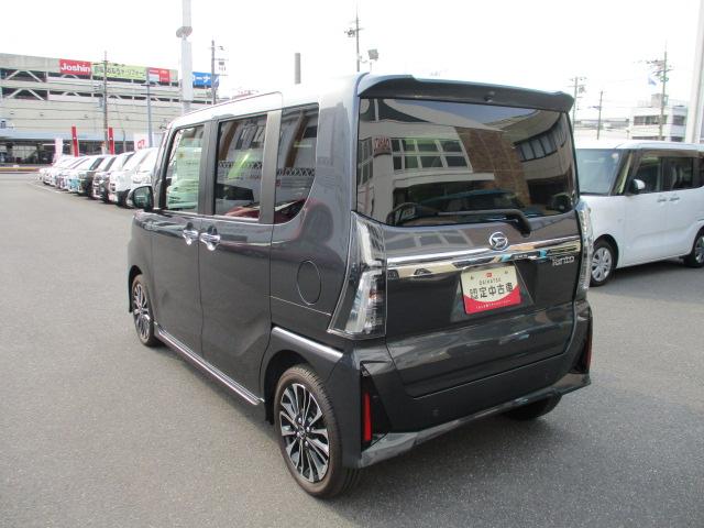 タントカスタムＲＳリミテッド　メッキグリル　バックドアガーニッシュ純正オプションパーツ装着車　バックカメラ　ＬＥＤヘッドランプ　両側パワースライドドア（大阪府）の中古車