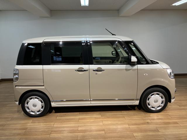 ムーヴキャンバスＧメイクアップＶＳ　ＳＡIII　ナビ　全方位カメラ　ドラレコ純正ナビゲーション・全方位カメラ・ナビ連動前後ドライブレコーダー・両側電動スライドドア・運転席シートヒーター・ＬＥＤヘッドライト・エンジンプッシュスタート・衝突回避支援ブレーキ・誤発進抑制機能（大阪府）の中古車