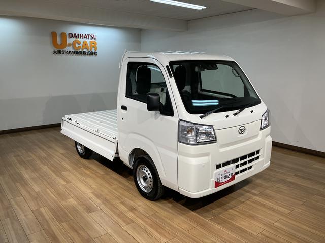 ハイゼットトラックスタンダード　届出済未使用車　ＡＭ／ＦＭラジオ届出済未使用車・ＡＭ／ＦＭラジオ・コーナーセンサー・パワーステアリング・無段階変速機（ＣＶＴ）・まごころ保証（１２カ月／走行距離無制限）・衝突回避支援ブレーキ・誤発進抑制機能・点検整備付（大阪府）の中古車