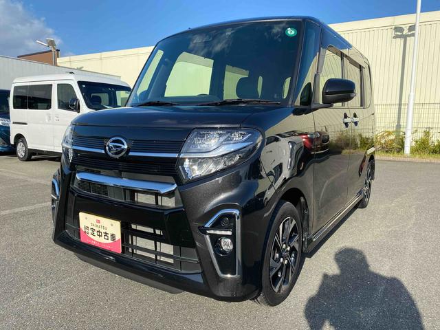 タントカスタムＸ　バックモニターダイハツ認定中古車　予防安全機能スマートアシスト搭載　アイドリングストップ　バックモニター　純正ナビゲーション　両側パワースライドドア　シートリフター　ドライブレコーダー　ＥＴＣ車載器　キーフリーキー（京都府）の中古車