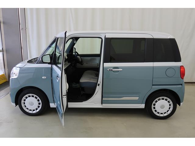 ムーヴキャンバスストライプスＧターボＢカメラ　インテリキー　シートＨ　オートハイビーム　ターボ車　レーンアシスト　ＬＥＤヘッドライト　両側オートスライドドア　記録簿　盗難防止システム　ドラレコ　ベンチシート　ＴＶ　パノラマビュー（富山県）の中古車