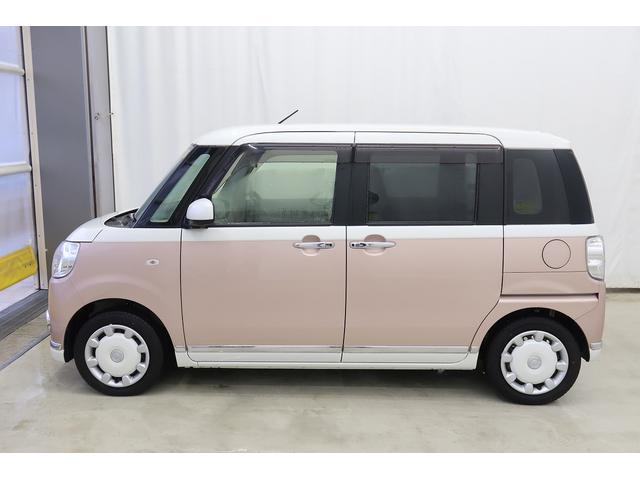 ムーヴキャンバスＸリミテッドメイクアップ　ＳＡII　／ＤＶＤ／カメラ／バックモニター付き　Ｂｌｕｅｔｏｏｔｈ対応　セキュリティアラーム　電動格納ミラー　ベンチシート　キーフリー　オートライト　ＡＢＳ　スマートキー　エアバック　記録簿　両側パワードア（富山県）の中古車