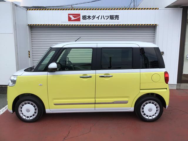 ムーヴキャンバスストライプスＧ全車１年走行距離無制限まごころ保証付き！　ＬＥＤヘッドライト　フォグランプ　両側電動スライドドア　スマートアシスト　コーナーセンサー（栃木県）の中古車