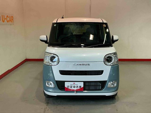 ムーヴキャンバスストライプスG前後障害物センサー アイドルストップ セキュリティアラーム スマートキープッシュスタート Sヒーター キーフリーキー LEDライト 車線逸脱警報 ベンチシート オートハイビーム(栃木県)の中古車