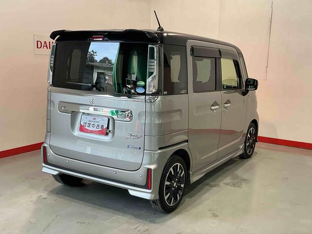 スペーシアカスタムハイブリッドＸＳターボ両自動ドア　前後誤発進抑制機能　ドライブレコーダ　アルミホイールタイヤ　リアコーナーセンサー　電格ミラー　リアカメラ　盗難防止　衝突安全ボディ　スマートキー付　ターボモデル　ＥＳＣ　ＬＥＤ　ナビＴＶ（栃木県）の中古車