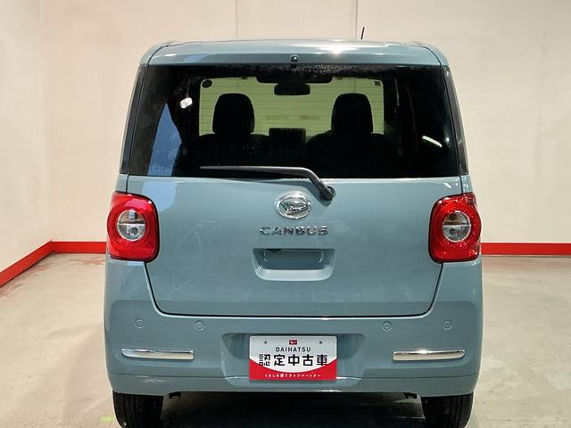 ムーヴキャンバスセオリーＧＩＳＴＯＰ　前後ソナー　衝突軽減ブレーキ　電動格納式ミラー　ＬＥＤヘッド　シートヒーター　両側オートスライドドア　オートライト　ベンチシート　イモビライザー　衝突安全ボディ　Ｓキー（栃木県）の中古車