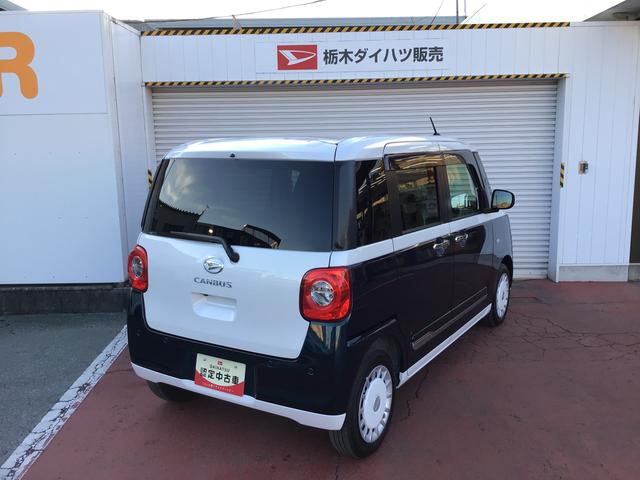 ムーヴキャンバスストライプスＧナビ　パノラマモニター　車線逸脱　コーナーソナー　イモビライザー　衝突安全ボディ　キーフリー　ＬＥＤライト　ベンチシート　オートハイビーム　オートライト　ハンズフリー両側電動ドア　前後誤発進抑制（栃木県）の中古車