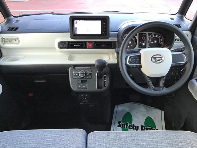 ムーヴキャンバスストライプスＧナビ　パノラマモニター　車線逸脱　コーナーソナー　イモビライザー　衝突安全ボディ　キーフリー　ＬＥＤライト　ベンチシート　オートハイビーム　オートライト　ハンズフリー両側電動ドア　前後誤発進抑制（栃木県）の中古車