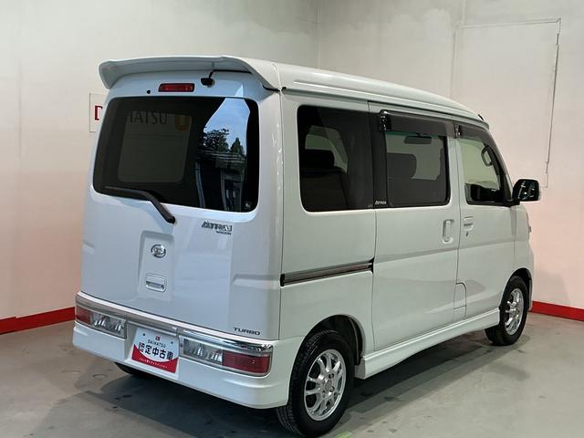 アトレーワゴンカスタムターボＲＳリミテッド電動ミラー　Ｂカメラ　助手席エアバッグ　メモリーナビ　エアバック　盗難防止　タ−ボ　ＴＶナビ　衝突安全ボディ　ＡＢＳ　社外アルミ　スライド片側電動ドア　キ−レス（栃木県）の中古車