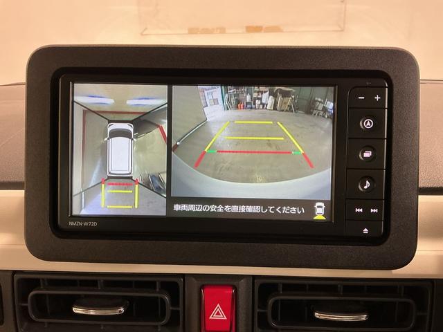 ムーヴキャンバスストライプスＧイモビライザー　ナビ　全周囲モニター　　アイドリングＳＴＯＰ　パーキングセンサー　レーンキープ　キーフリー　ＥＴＣ　オートマチックハイビーム　ＬＥＤヘッドライト　オートライト　４ＷＤ　衝突安全ボディ（栃木県）の中古車