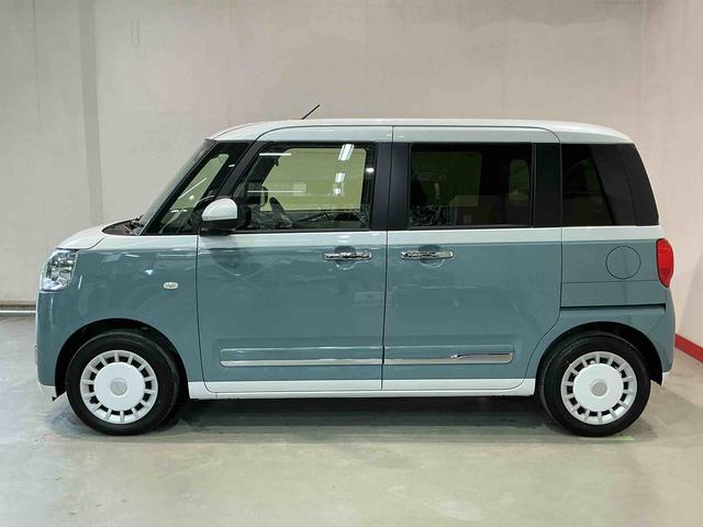 ムーヴキャンバスストライプスＧキーフリーシステム　ＬＥＤヘッドライト　ＬＥＤフォグランプ　オートエアコン　運転席・助手席電動スライドドア　運転席・助手席シートヒーター　スマートアシスト（栃木県）の中古車