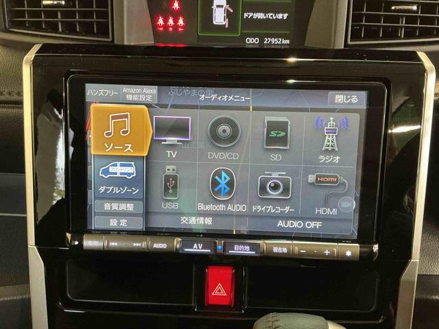 トールカスタムＧナビ　パノラマモニター　キーフリーシステム　純正アルミホイール　ＬＥＤヘッドライト　ＬＥＤフォグランプ　シートヒーター　両側電動スライドドア　クルーズコントロール機能　オートライト　オートハイビーム（栃木県）の中古車