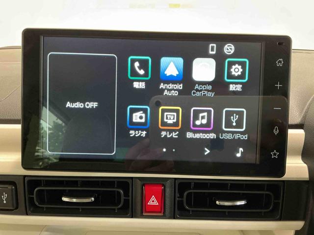 ムーヴキャンバスストライプスＧターボディスプレイオーディオ　パノラマモニター　キーフリーシステム　ＬＥＤヘッドライト　ＬＥＤフォグランプ　オートエアコン　運転席・助手席電動スライドドア　運転席・助手席シートヒーター　スマートアシスト（栃木県）の中古車