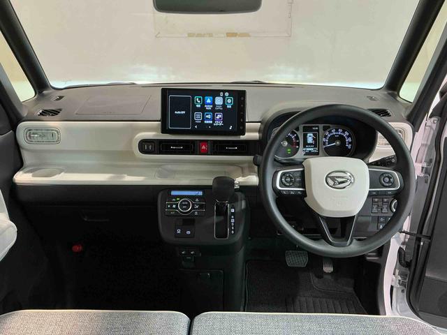 ムーヴキャンバスストライプスＧターボディスプレイオーディオ　パノラマモニター　キーフリーシステム　ＬＥＤヘッドライト　ＬＥＤフォグランプ　オートエアコン　運転席・助手席電動スライドドア　運転席・助手席シートヒーター　スマートアシスト（栃木県）の中古車