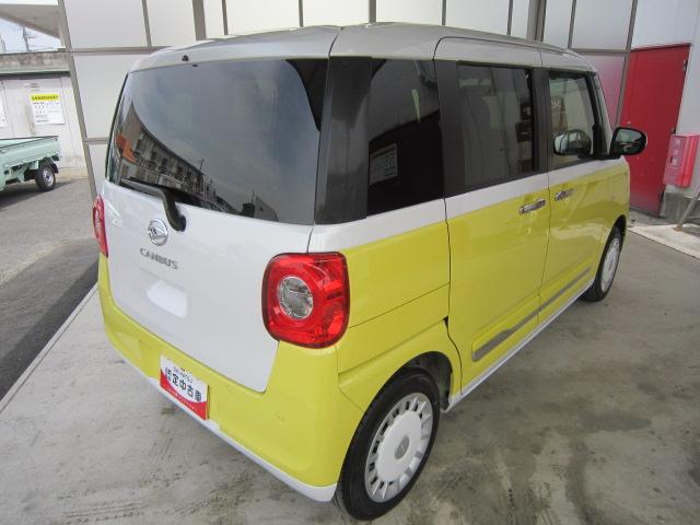 ムーヴキャンバスストライプスＧディスプレイオーディオ　パノラマモニター　両側電動スライドドア　オートライト　ＬＥＤヘッドライト　ＬＥＤフォグランプ　運転席助手席シートヒーター　スマートアシスト　電動パーキングブレーキ（栃木県）の中古車