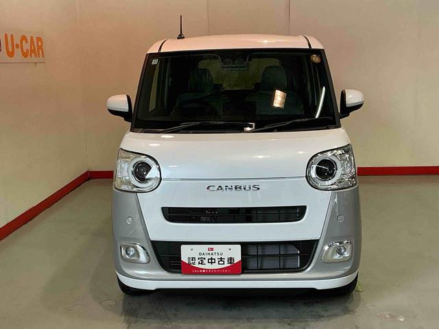 ムーヴキャンバスストライプスＧデュアルカメラブレーキサポート　電動格納ドアミラー　シートヒータ　車線逸脱警告　盗難防止システム　ＬＥＤライト　スマートキー　キーフリー　オートライト（栃木県）の中古車