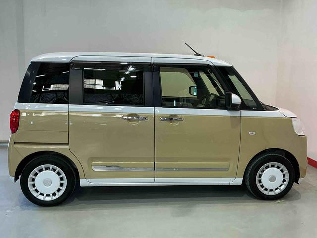 ムーヴキャンバスストライプスＧ全方位カメラ装着車　レーダーブレーキ　　電動格納式ドアミラー　衝突安全ボディ　ＥＴＣ搭載　アイドリングストップ機能　ドラレコ　Ｓヒーター　イモビ　ナビ　スマートキー＆プッシュスタート（栃木県）の中古車