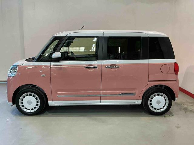 ムーヴキャンバスストライプスＧキーフリーシステム　ＬＥＤヘッドライト　ＬＥＤフォグランプ　オートエアコン　運転席・助手席電動スライドドア　運転席・助手席シートヒーター　スマートアシスト（栃木県）の中古車