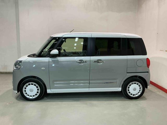 ムーヴキャンバスストライプスG前後センサー 衝突被害軽減装置 スマキー 電動格納 ハイビームアシスト エコアイドル レーンキープアシスト フロントベンチシート LEDヘッドライト シートヒーター オートライト(栃木県)の中古車