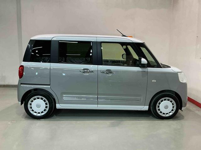 ムーヴキャンバスストライプスG前後センサー 衝突被害軽減装置 スマキー 電動格納 ハイビームアシスト エコアイドル レーンキープアシスト フロントベンチシート LEDヘッドライト シートヒーター オートライト(栃木県)の中古車