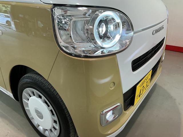 ムーヴキャンバスストライプスＧ衝突軽減ブレーキ　電格ミラー　ＬＥＤ　シ−トヒ−タ−　スマートキー　　キーフリー　車線逸脱警告　イモビライザー　ベンチシート　衝突安全ボディ（栃木県）の中古車