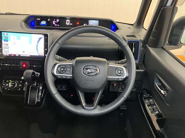 タントカスタムＲＳ　アダプティブクルーズコントロール　ナビ　ＥＴＣサポカーＳワイド適合　ミラクルオープンドア　パノラマモニター対応　両側オートスライドドア　電動パーキングブレーキ　ステアリングスイッチ　シートヒーター　オートエアコン　コーナーセンサー　キーフリー（神奈川県）の中古車