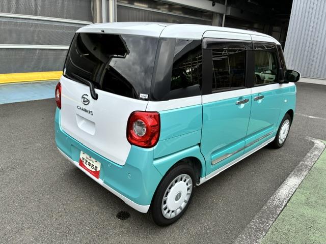 ムーヴキャンバスストライプスGターボ10インチ純正カーナビ 前後ドラレコ パノラマモニター対応 USB接続端子 電動パーキングブレーキ シートヒーター 両側オートスライドドア Pスタート 全車速追従機能付ACC キーフリー(神奈川県)の中古車