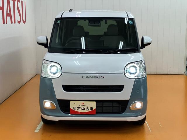 ムーヴキャンバスストライプスGターボ ドラレコ Bカメラ ACC qi充電サポカーSワイド適合 ドラレコ Bカメラ ディスプレイオーディオ 全車速追従機能付ACC qi充電 電動パーキングブレーキ Pスタート 誤発進抑制装置 横滑り防止機能 ETC キーフリー(神奈川県)の中古車