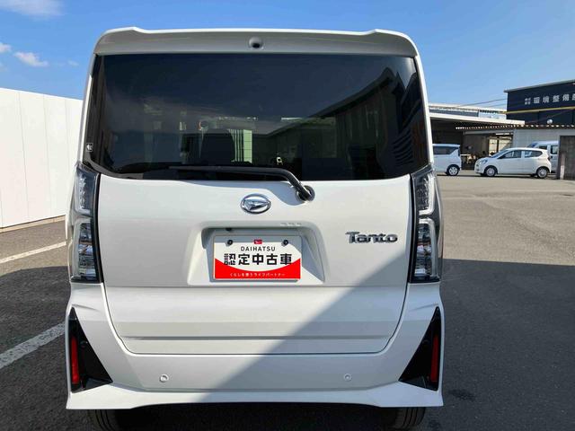 タントカスタムＸ　ワンオーナー走行距離無制限１２ヶ月保証付き　衝突軽減ブレーキ　車線逸脱防止　アイドリングストップ機能　Ｂカメラ　禁煙　盗難警報装置　ＬＥＤ　ワンオーナー　キーレスエントリー　前席シートヒーター　オートＬＥＤ（大分県）の中古車