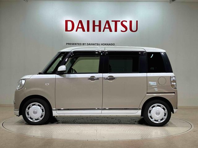 ムーヴキャンバスＧメイクアップリミテッド　ＳＡIII４ＷＤ　アイドリングストップ　オートマチックハイビーム　衝突防止システム　ＬＥＤヘッドランプ　レーンアシスト　スマートキー　記録簿　エアバッグ　エアコン　パワーステアリング　パワーウィンドウ　ＣＤ（北海道）の中古車