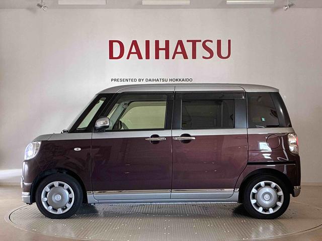 ムーヴキャンバスＸリミテッドメイクアップ　ＳＡII４ＷＤ　ＥＴＣ　アイドリングストップ　衝突防止システム　レーンアシスト　スマートキー　記録簿　禁煙車　エアバッグ　エアコン　パワーステアリング　パワーウィンドウ　ＡＢＳ（北海道）の中古車