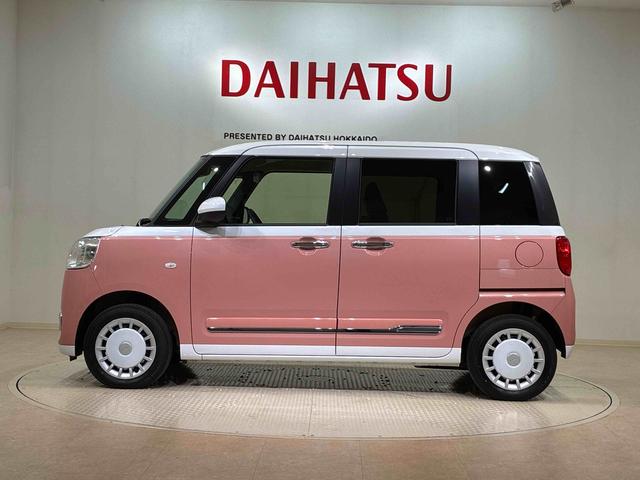 ムーヴキャンバスストライプスG4WD アイドリングストップ オートマチックハイビーム 衝突防止システム LEDヘッドランプ レーンアシスト スマートキー 記録簿 ワンオーナー エアバッグ エアコン パワーステアリング ABS(北海道)の中古車
