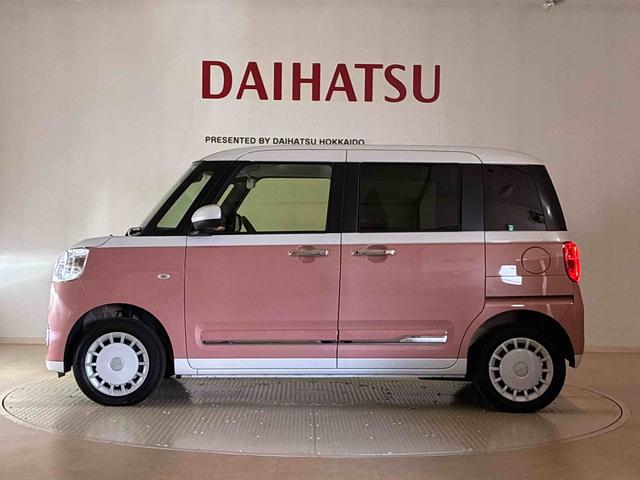 ムーヴキャンバスストライプスG4WD アイドリングストップ オートマチックハイビーム 衝突防止システム LEDヘッドランプ レーンアシスト スマートキー 記録簿 ワンオーナー エアバッグ エアコン パワーステアリング ABS(北海道)の中古車