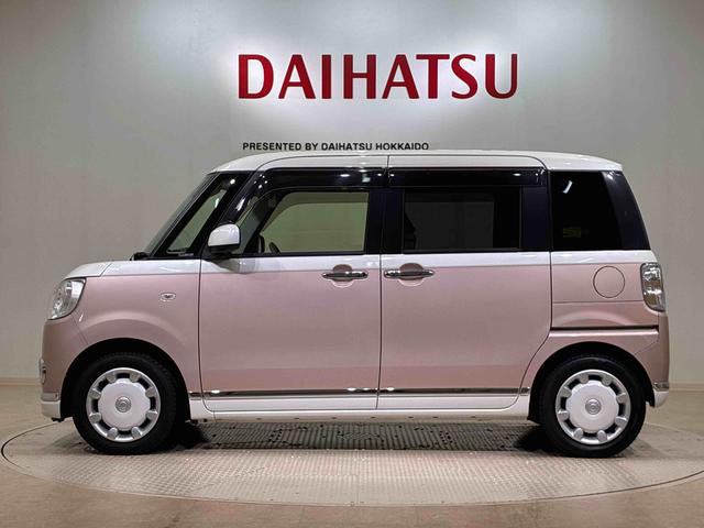 ムーヴキャンバスＧメイクアップリミテッド　ＳＡIII４ＷＤ　アイドリングストップ　オートマチックハイビーム　衝突防止システム　ＬＥＤヘッドランプ　レーンアシスト　スマートキー　記録簿　禁煙車　ワンオーナー　エアバッグ　エアコン　パワーステアリング（北海道）の中古車