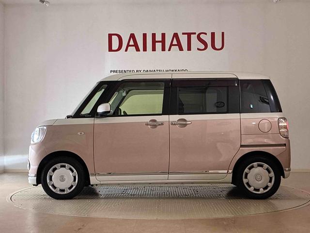 ムーヴキャンバスＧメイクアップリミテッド　ＳＡIII４ＷＤ　アイドリングストップ　オートマチックハイビーム　衝突防止システム　ＬＥＤヘッドランプ　レーンアシスト　スマートキー　記録簿　禁煙車　ワンオーナー　エアバッグ　エアコン　パワーステアリング（北海道）の中古車