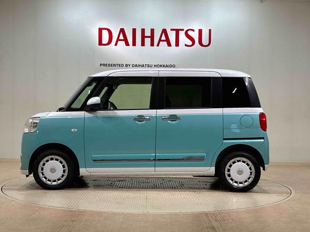 ムーヴキャンバスストライプスGターボ4WD シートヒーター ターボ アイドリングストップ オートマチックハイビーム 衝突防止システム LEDヘッドランプ レーンアシスト スマートキー 記録簿 ワンオーナー エアバッグ エアコン ABS(北海道)の中古車