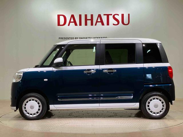 ムーヴキャンバスストライプスG4WD シートヒーター アイドリングストップ オートマチックハイビーム 衝突防止システム LEDヘッドランプ レーンアシスト スマートキー 記録簿 ワンオーナー エアバッグ エアコン パワーウィンドウ(北海道)の中古車