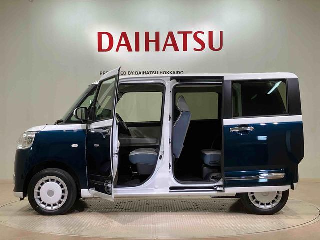 ムーヴキャンバスストライプスG4WD シートヒーター アイドリングストップ オートマチックハイビーム 衝突防止システム LEDヘッドランプ レーンアシスト スマートキー 記録簿 ワンオーナー エアバッグ エアコン パワーウィンドウ(北海道)の中古車