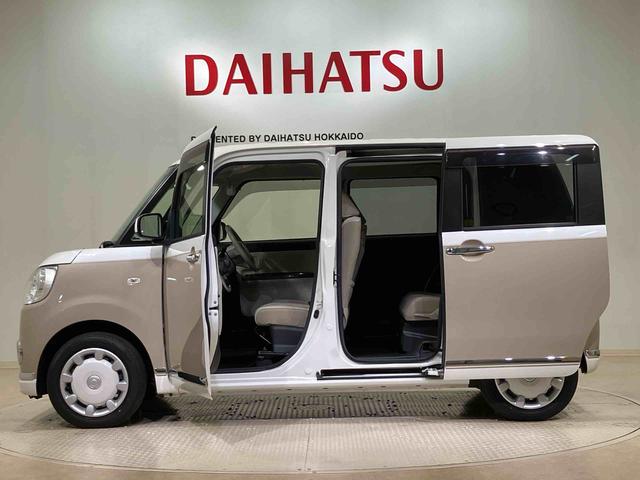 ムーヴキャンバスGメイクアップリミテッド SAIII4WD シートヒーター アイドリングストップ オートマチックハイビーム 衝突防止システム LEDヘッドランプ レーンアシスト スマートキー 記録簿 ワンオーナー エアバッグ エアコン パワーウィンドウ(北海道)の中古車