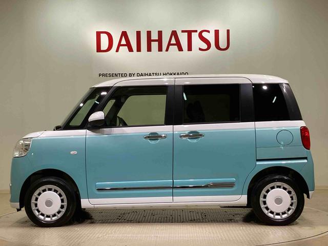 ムーヴキャンバスストライプスG4WD シートヒーター アイドリングストップ オートマチックハイビーム 衝突防止システム LEDヘッドランプ レーンアシスト スマートキー 記録簿 ワンオーナー エアバッグ エアコン パワーウィンドウ(北海道)の中古車