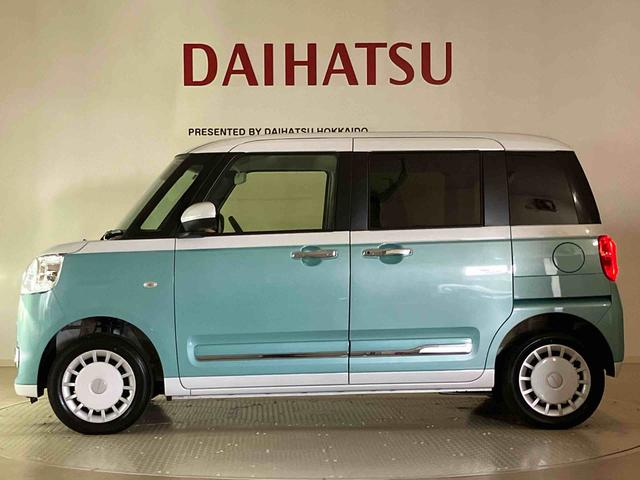 ムーヴキャンバスストライプスG4WD シートヒーター アイドリングストップ オートマチックハイビーム 衝突防止システム LEDヘッドランプ レーンアシスト スマートキー 記録簿 ワンオーナー エアバッグ エアコン パワーウィンドウ(北海道)の中古車