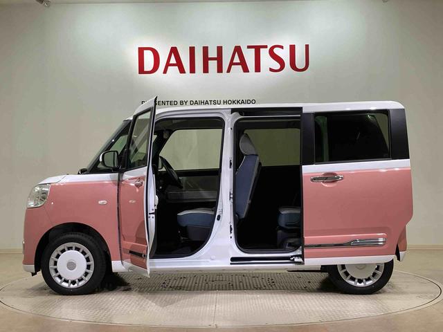 ムーヴキャンバスストライプスG4WD シートヒーター アイドリングストップ オートマチックハイビーム 衝突防止システム LEDヘッドランプ レーンアシスト スマートキー 記録簿 ワンオーナー エアバッグ エアコン パワーウィンドウ(北海道)の中古車