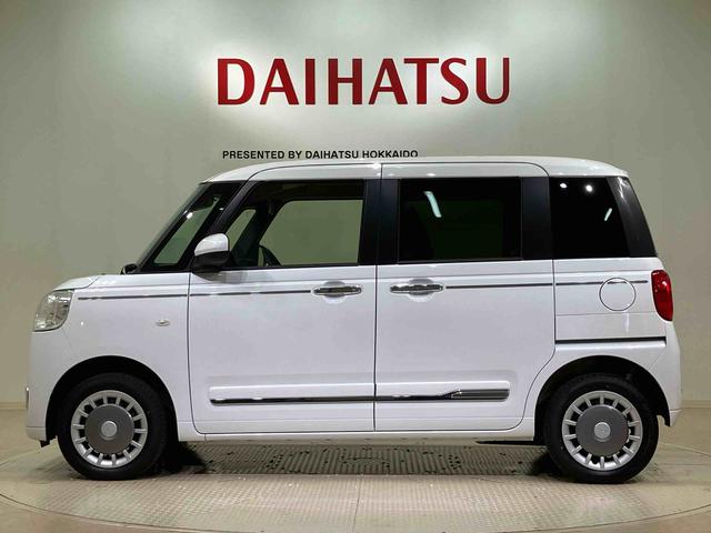 ムーヴキャンバスセオリーG4WD シートヒーター アイドリングストップ オートマチックハイビーム 衝突防止システム LEDヘッドランプ レーンアシスト スマートキー 記録簿 ワンオーナー エアバッグ エアコン パワーウィンドウ(北海道)の中古車