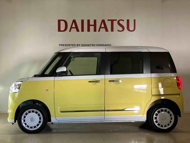 ムーヴキャンバスストライプスＧ４ＷＤ　シートヒーター　アイドリングストップ　オートマチックハイビーム　衝突防止システム　ＬＥＤヘッドランプ　レーンアシスト　スマートキー　記録簿　ワンオーナー　エアバッグ　エアコン　パワーウィンドウ（北海道）の中古車