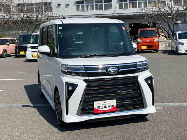 タントカスタムRSターボ・スマアシ・シートヒーター・電動パーキング・ミラクルオープンドア・LEDヘッドライト・オートライト・キーフリー・両側パワースライドドア・バックカメラ・コーナーセンサー・格納式リヤドアサンシェード(千葉県)の中古車