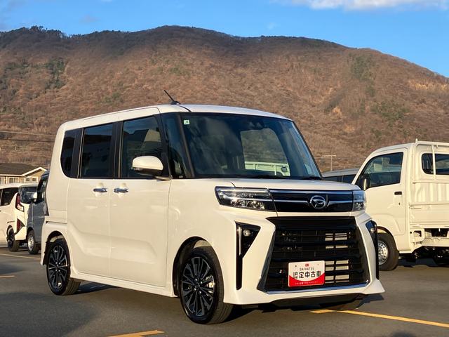 タントカスタムＲＳ　純正ナビゲーション　ドライブレコーダースマートアシスト・ＬＥＤヘッドランプ・プッシュエンジンスタート・１５インチアルミホイール・両側パワースライドドア・ＵＳＢソケット・オートエアコン・運転席助手席シートヒーター（山梨県）の中古車