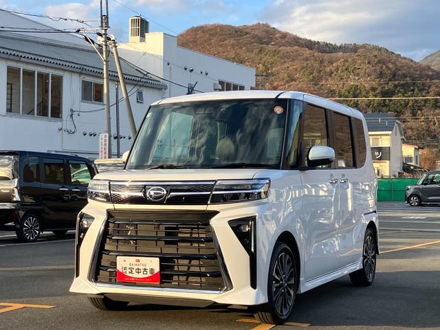 タントカスタムＲＳ　純正ナビゲーション　ドライブレコーダースマートアシスト・ＬＥＤヘッドランプ・プッシュエンジンスタート・１５インチアルミホイール・両側パワースライドドア・ＵＳＢソケット・オートエアコン・運転席助手席シートヒーター（山梨県）の中古車