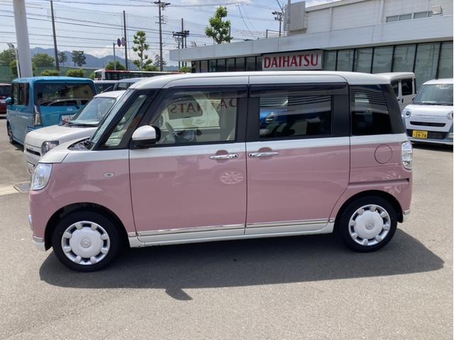 ムーヴキャンバスＧメイクアップＶＳ　ＳＡIII１４インチフルホイールキャップ　ＬＥＤヘッドランプ　キーフリーシステム　両側パワースライドドア　オートエアコン（プッシュ式）　オートライト　置きラクボックス（静岡県）の中古車