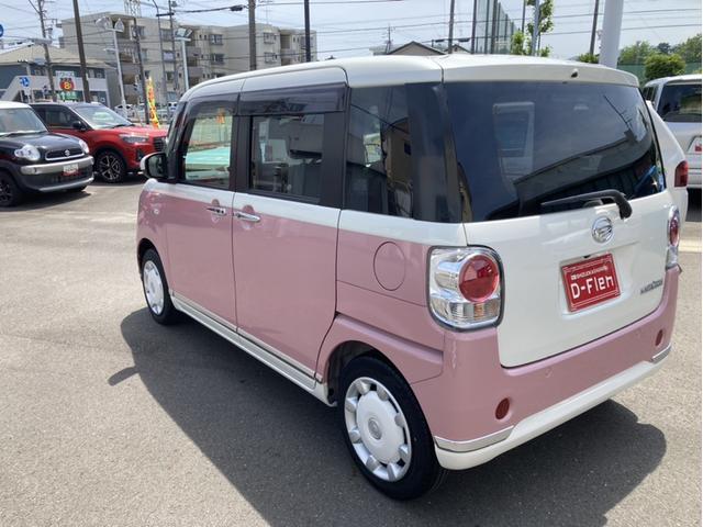 ムーヴキャンバスＧメイクアップＶＳ　ＳＡIII１４インチフルホイールキャップ　ＬＥＤヘッドランプ　キーフリーシステム　両側パワースライドドア　オートエアコン（プッシュ式）　オートライト　置きラクボックス（静岡県）の中古車