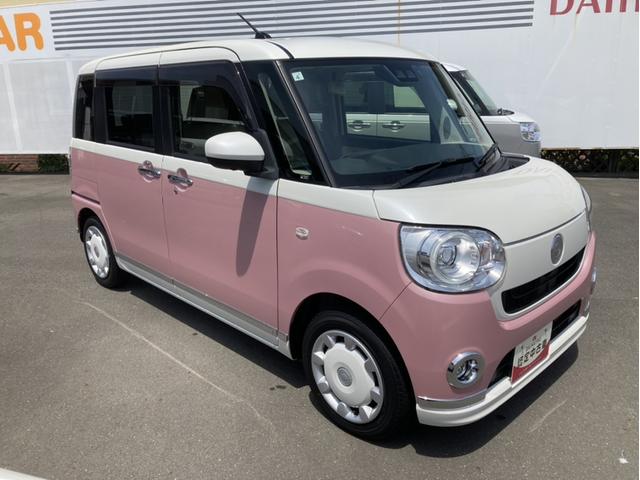 ムーヴキャンバスＧメイクアップＶＳ　ＳＡIII１４インチフルホイールキャップ　ＬＥＤヘッドランプ　キーフリーシステム　両側パワースライドドア　オートエアコン（プッシュ式）　オートライト　置きラクボックス（静岡県）の中古車
